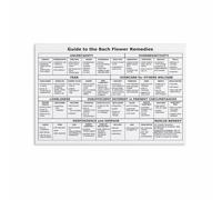 BIANMTSW Flower Essence Chart Emotional Remedy Guide Reference Poster Wall-Art for Wellness Room Home Decor Framed,12x18inch(30x45cm)