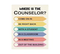 BIANMTSW Gift for School Counselor - Where is the Counselor? Appreciation Poster, Thank You Wall Decor for Social Workers, Therapists & Educators Unframed,12x18inch(30x45cm)