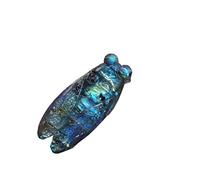 BIANMTSW Home Collections Natural Quartz Crystals Spiritual Gemstone Labradorite Cicada Jewelry for Home Decoration