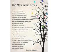 BIANMTSW Inspirational Office Wall Art - The Man In The Arena Theodore Roosevelt Quote on Framed Canvas, Motivational Print for Study, Library and Home Office Decor Framed,16x24inch(40x60cm)