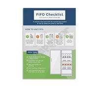 BIANMTSW Kitchen Management Poster FIFO Food Storage Rotation Chart Canvas Print for Restaurant Office Home Chef Decor and Training Aid Unframed,08x12inch(20x30cm)