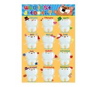 BIANMTSW Lost Tooth Chart for Classroom - Adorable Tooth Fairy Themed Poster, Track & Celebrate Student Milestones, Teacher Resource for Preschool, Elementary School (Unframed,16x24inch(40x60cm))
