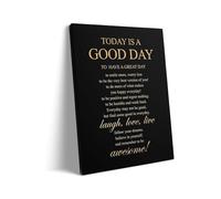 BIANMTSW Modern Office Motivational Art: Gold Typography Canvas Print with Elegant Affirmations, Inspirational for Professional Workspace & Study Room Decor Unframed,16x24inch(40x60cm)