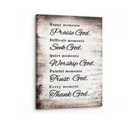BIANMTSW Rejoice in The Lord Framed Canvas Wall Art, Christian Quotes Happy Moments Bible Verse Painting for Living Room Office Home Decor Framed,12x18inch(30x45cm)