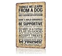 BIANMTSW Retro Metal Sign Be More Like Your Dog Unconditional Love Life Advice Decor For Bathroom Laundry Room Mudroom 8 X 12 inch