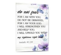 BIANMTSW Scripture Canvas Painting Isaiah 41:10 - Do Not Fear Bible Verse Art for Christian Home, Office, and Prayer Room Decor Unframed,16x24inch(40x60cm)