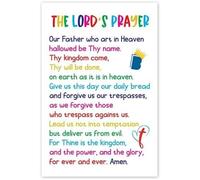 BIANMTSW The Lord's Prayer & Our Father Poster - Christian Scripture Wall Art for Home Decor Framed,16x24inch(40x60cm)