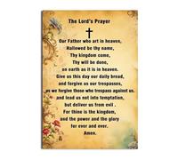 BIANMTSW The Lord's Prayer Wall Art: A Vintage Print - Devotional Gift for Baptism, Confirmation, or Inspiring Decor for Any Christian Household Framed,08x12inch(20x30cm)