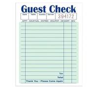 BIANMTSW Vintage Diner Guest Check Canvas Print - Blank Restaurant Receipt Style Wall Art - Retro Decor for Kitchen, Coffee Bar, or Industrial Living Room Unframed,16x24inch(40x60cm)