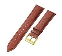 Leather Watch Band 18mm 20mm 22mm 24mm Watch Strap for Man Women Watchband, Light Brown-gold, 24mm