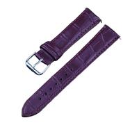 Biannbjx Quick Release Leather Watch Strap 10mm 12mm 14mm 16mm 18mm 20mm 22mm, Purple-silver, 22mm