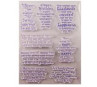 Bianriche Transparent Stamp Sentiments Sayings Phrase Clear Silicone Stamp for DIY Embossing Scrapbook Album Paper Card Decor Craft
