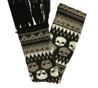 BIANRUN scarf Dragon Skull Scarf Unisex Women Man Winter Knitted Pashmina Shawl Black Female Skeleton Wrap With Fringes-Black