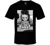 biANUTEDwr6d Christy Mack Straight Outta Porn T-Shirt Graphic Printed Top Tee for Men Black L