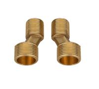 BiaoTeng 2 Pack Bathtub Tap Adapter Adjustable Swing Arm 135mm~165mm | 1/2 Inch to 3/4 Inch Adapter Brass Wall Mount Bathroom Faucet Connector Tall 50mm