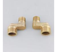 BiaoTeng 3/4 to 1/2 Inch Reducer Adapter Brass 2 Pack Shower Mixer Faucet Swing Arm Adapter Gold