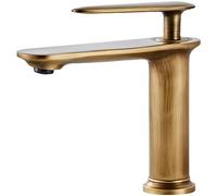 BiaoTeng Basin Mixer Tap Retro Antique hot and Cold Basin Mixer Taps 1 Hole Antique Brass Basin Mixer Tap for Bathroom, Antique