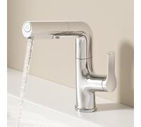 BiaoTeng Bathroom Mixer Tap for Sink with a Pull Out Hose 3 Mode 360 Swivel, Hot and Cold Bathroom Modern Taps Mixer for Washbasins Chrome