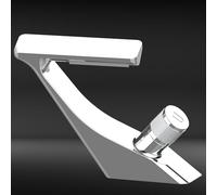 BiaoTeng Bathroom Sink Mixer Taps 1 Hole Chrome Hot and Cold Brass Chrome Mixer Tap Bathroom Sink Waterfall