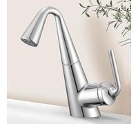 BiaoTeng Bathroom Sink Tap with Pull Out Hose 2 Functions Hot and Cold Basin Taps Mixers Brass 1 Hole Chrome