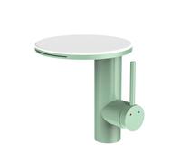 BiaoTeng Bathroom Waterfall Mixer Taps for Sink Hot and Cold Brass Bathroom Basin Mixer Tap 1 Hole Green