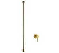 BiaoTeng Ceiling Drip Basin Faucet Basin Taps Wall Mounted Single Handle Hot and Cold Brass Bathroom Sink Taps Mixers Hanging Tap Brushed Gold