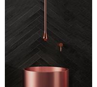 BiaoTeng Ceiling Mounted Tap Concealed Basin Tap, Hot and Cold Single Handle Wall Mounted Bathroom Sink Taps Brass for Bathroom Red