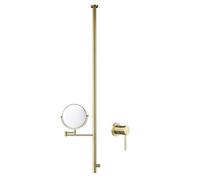BiaoTeng Ceiling Mounted Tap Concealed Taps Wall Mounted, Hot and Cold Single Handle Modern Bathroom Basin Mixer Tap Brass for Bathroom Brushed Gold