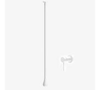 BiaoTeng Ceiling Mounted Tap Concealed Taps Wall Mounted, Hot and Cold Single Handle Wall Mounted Bathroom Basin Taps Brass for Bathroom White