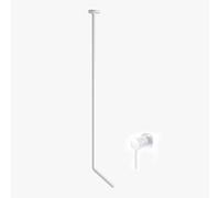 BiaoTeng Ceiling Mounted Tap Modern Mixer Tap Bathroom Sink Hot and Cold Single Handle Concealed Taps for Bathroom Brass White