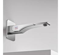 BiaoTeng Concealed Bathroom Taps Wall Mounted Hot and Cold Mixer Tap Bathroom Sink One Hole Brass Silver