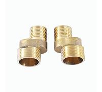 BiaoTeng Faucet Fittings g3/4 to g1/2 Adapter Brass Reducer 3/4 to 1/2 Shower Bath tap Reducer Male Offset 1/2 inch x 3/4" bspp for Outdoor,Gold A