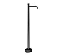 BiaoTeng Freestanding Bath Taps Floor Mounted Black Hot and Cold Freestanding Bath Tap Brass Single Handle