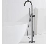 BiaoTeng Freestanding Taps for Bath Brushed Brass Grey