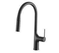 BiaoTeng Kitchen Mixer Taps 1 Hole Pull Out Spray 2 Mode Hot and Cold Kitchen Sink Taps Mixer Single Hole Brass Grey