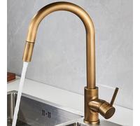 BiaoTeng Kitchen Sink Mixer Tap with Pull Out Spray Retro Single Hole Hot and Cold 360 Kitchen Sink Mixer Taps Pull Out Spout Spray Antique