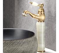 BiaoTeng Pull Out Bathroom Mixer Basin Tap Retro Hot and Cold Antique Brass Mixer Taps for Bathroom Basin 1 Hole