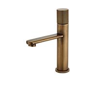 BiaoTeng Retro Mixer Tap Bathroom Sink Brass Taps for Bathroom Basin Bathroom Basin Mixer Tap Single Hole Antique Brass Basin Mixer Tap for Bathroom,Antique A