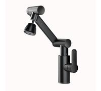 BiaoTeng Tap Bathroom 360, Basin Taps 360 Swivel, Universal 360° Rotating Faucet 3 Mode Brass, Basin Mixer Swivel Taps Bathroom for Bathroom, Black