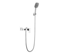 BiaoTeng Wall Mounted Bath Shower Mixer Tap Single Handle Hot and Cold 3 Mode Hand Shower Bath and Shower Mixer Taps Chrome