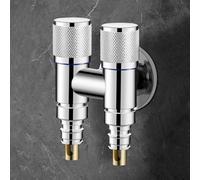 BiaoTeng Wall Mounted Washing Machine Tap Cold Water Outside Brass Garden Taps 1/2 Inch Chrome