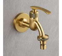 BiaoTeng Washing Machine Faucet Wall Mounted Antique Outside Tap | 1/2 Inch Antique Brass Garden Tap Cold Water for Bathroom Washing Machine