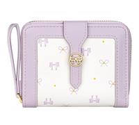 BIAOTIE Bow Women's Wallet Cute Bifold Zipper Around Wallet for Women RFID Credit Card Holder Purse for Ladies Aesthetic Leather Card Holder Purse, Lavender, Bow