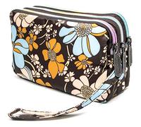 BIAOTIE Large Capacity Wristlet Wallet - Women Printed Nylon Waterproof Handbag Clutch Purse (F-07)