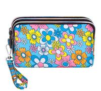 BIAOTIE Large Capacity Wristlet Wallet - Women Printed Nylon Waterproof Handbag Clutch Purse, Fa-02, S
