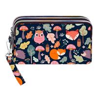 BIAOTIE Large Capacity Wristlet Wallet - Women Printed Nylon Waterproof Handbag Clutch Purse, Ha-02