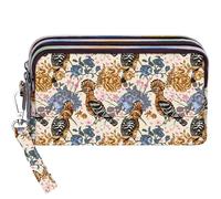 BIAOTIE Large Capacity Wristlet Wallet - Women Printed Nylon Waterproof Handbag Clutch Purse, Sku-ha-07