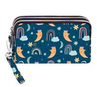 BIAOTIE Large Capacity Wristlet Wallet - Women Printed Nylon Waterproof Handbag Clutch Purse, Sku-ha-08