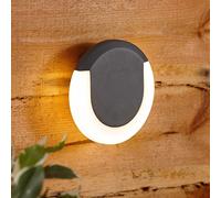 Biard Crescent Halo LED Circular Wall Light - Biard Crescent Halo LED Circular Outdoor Wall Light