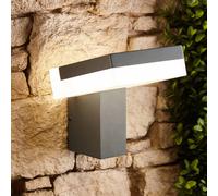Biard Grey Angled Square Wall Light - Biard Grey Outdoor Wall Light